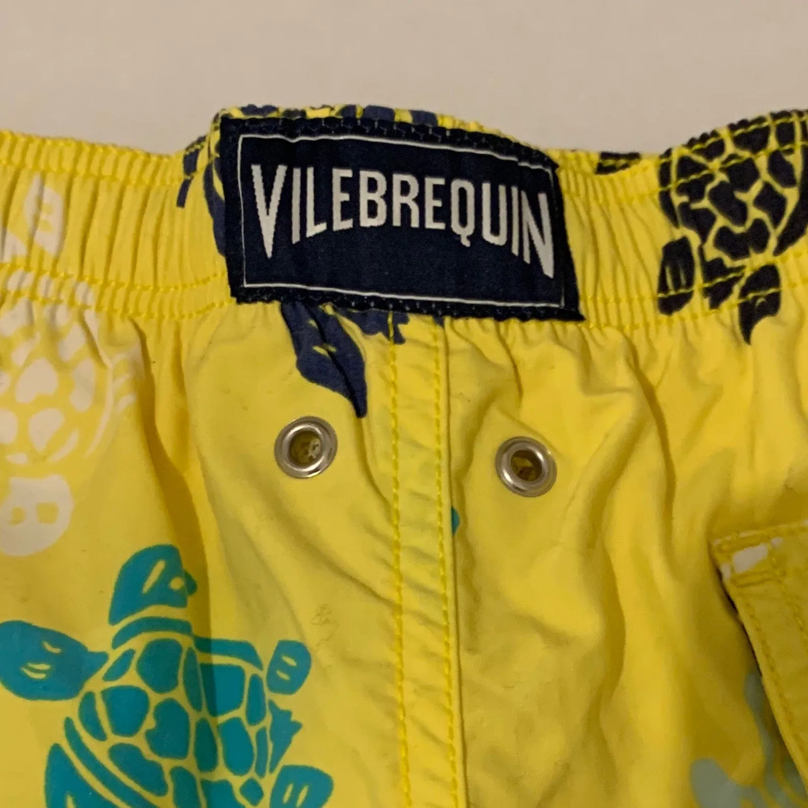 Yellow Turtles Swim Shorts Size 10 Years by Vilebrequin