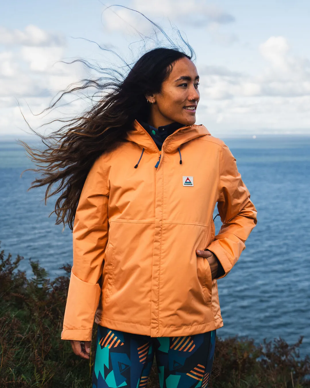 Water Resistant Recycled Jacket - Apricot