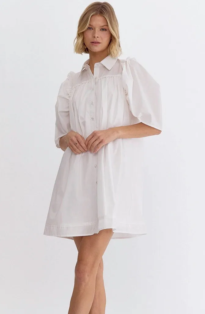 White Poplin Dress