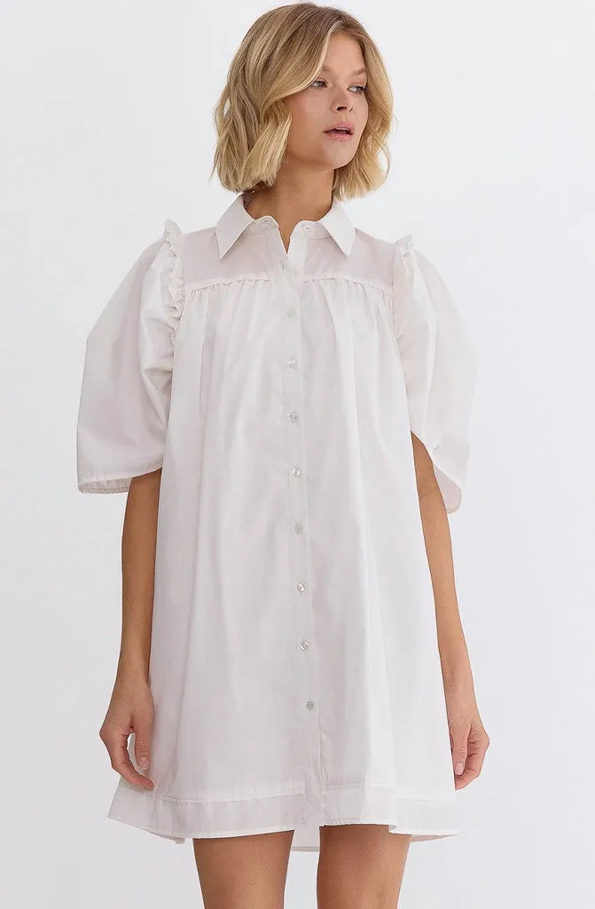 White Poplin Dress