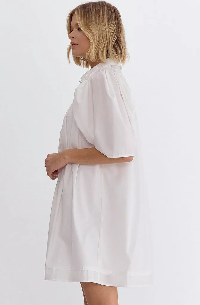 White Poplin Dress