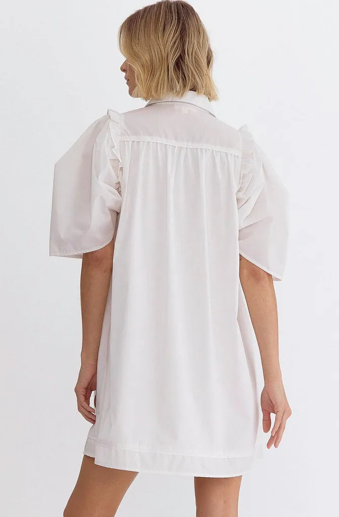 White Poplin Dress