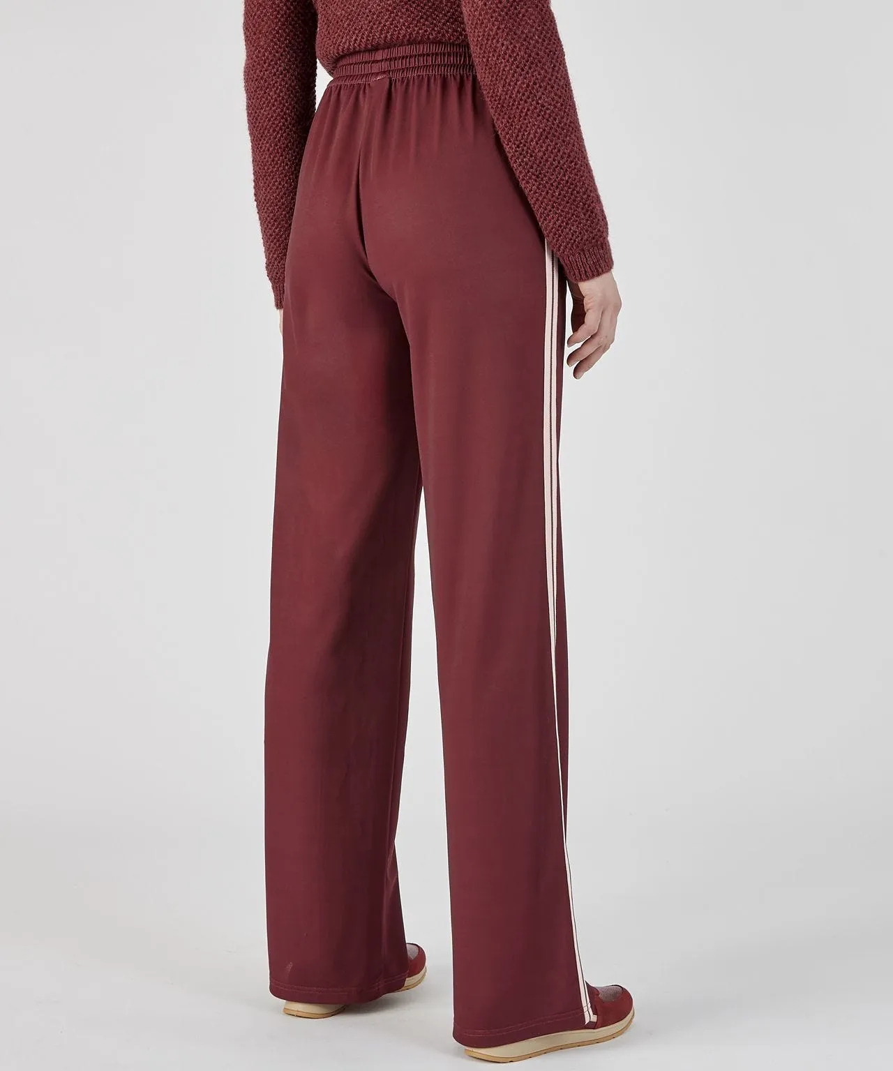 Wide-leg Trousers with Side Stripes