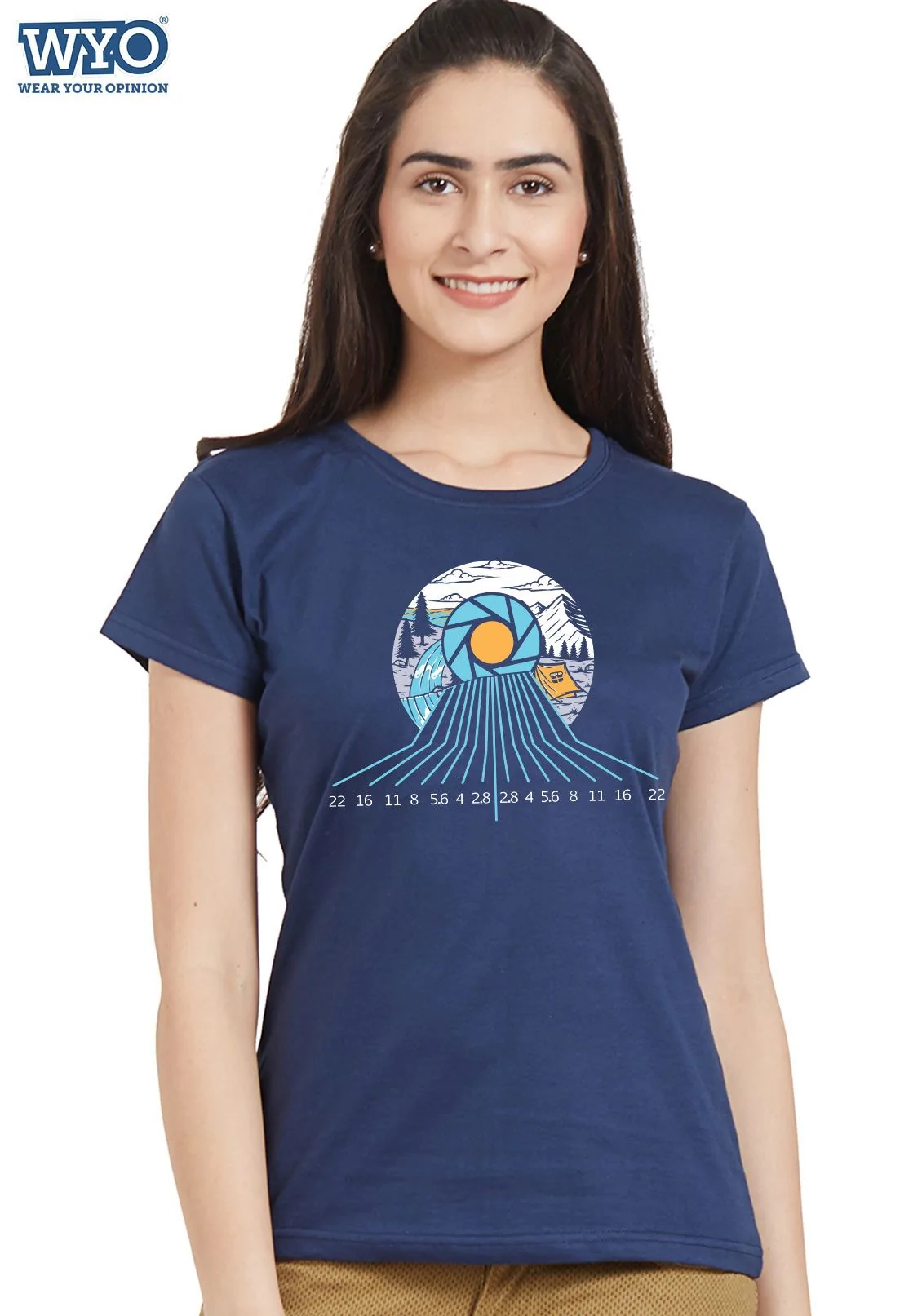 Women Tshirt featuring Adjust Aperture Design