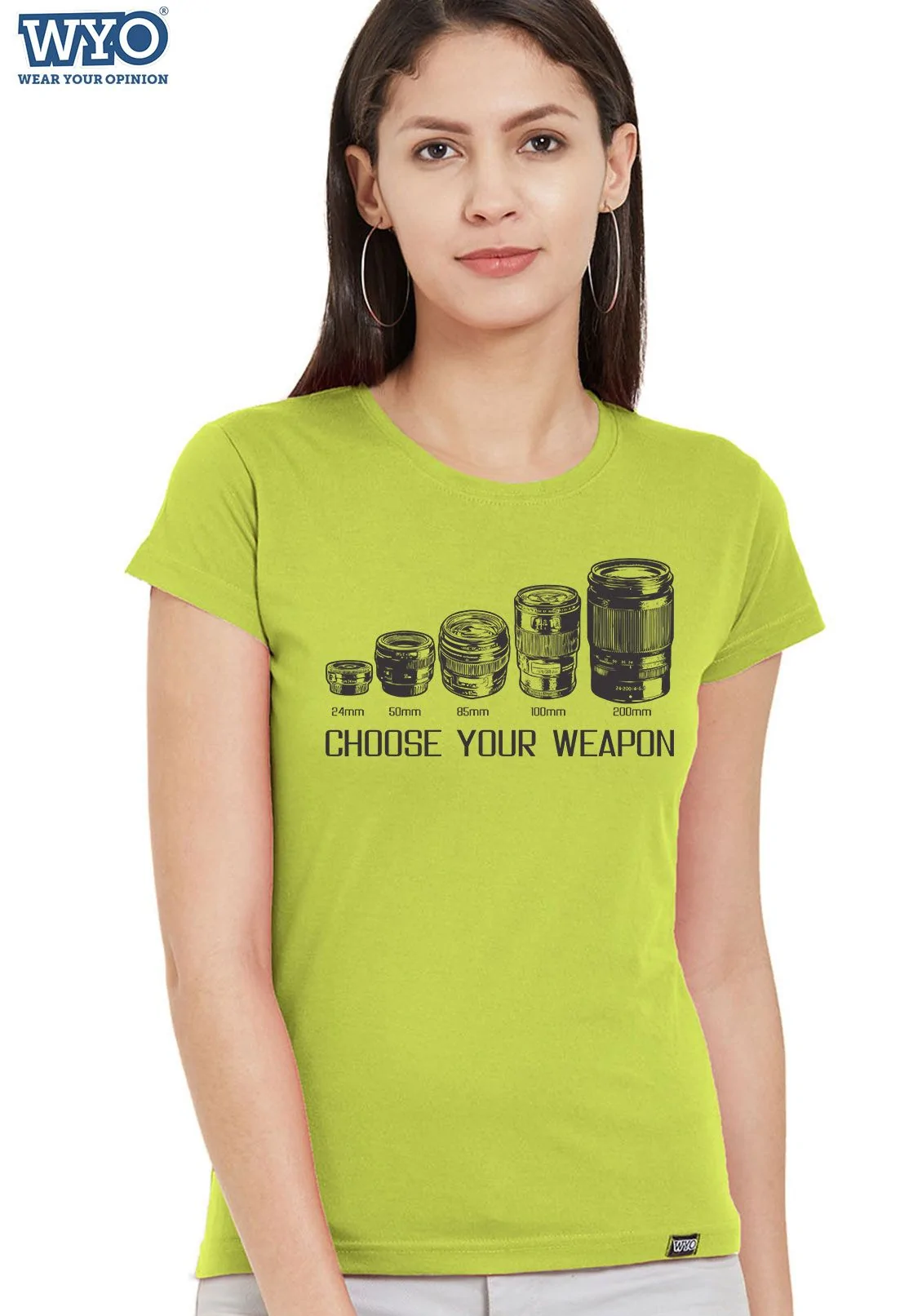 Women Tshirt with Choose Weapon Theme