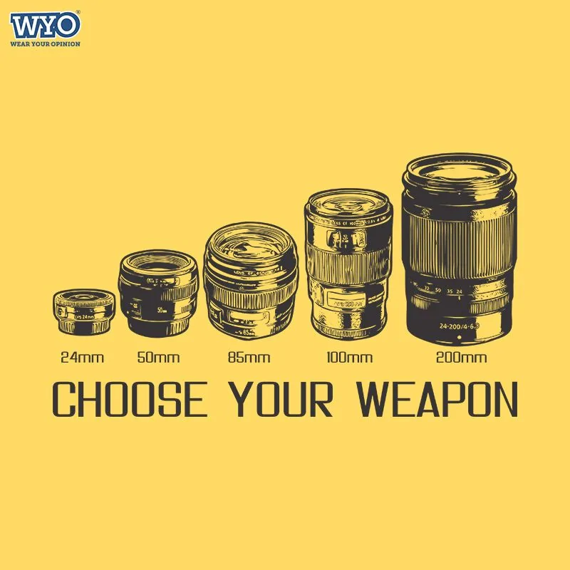 Women Tshirt with Choose Weapon Theme