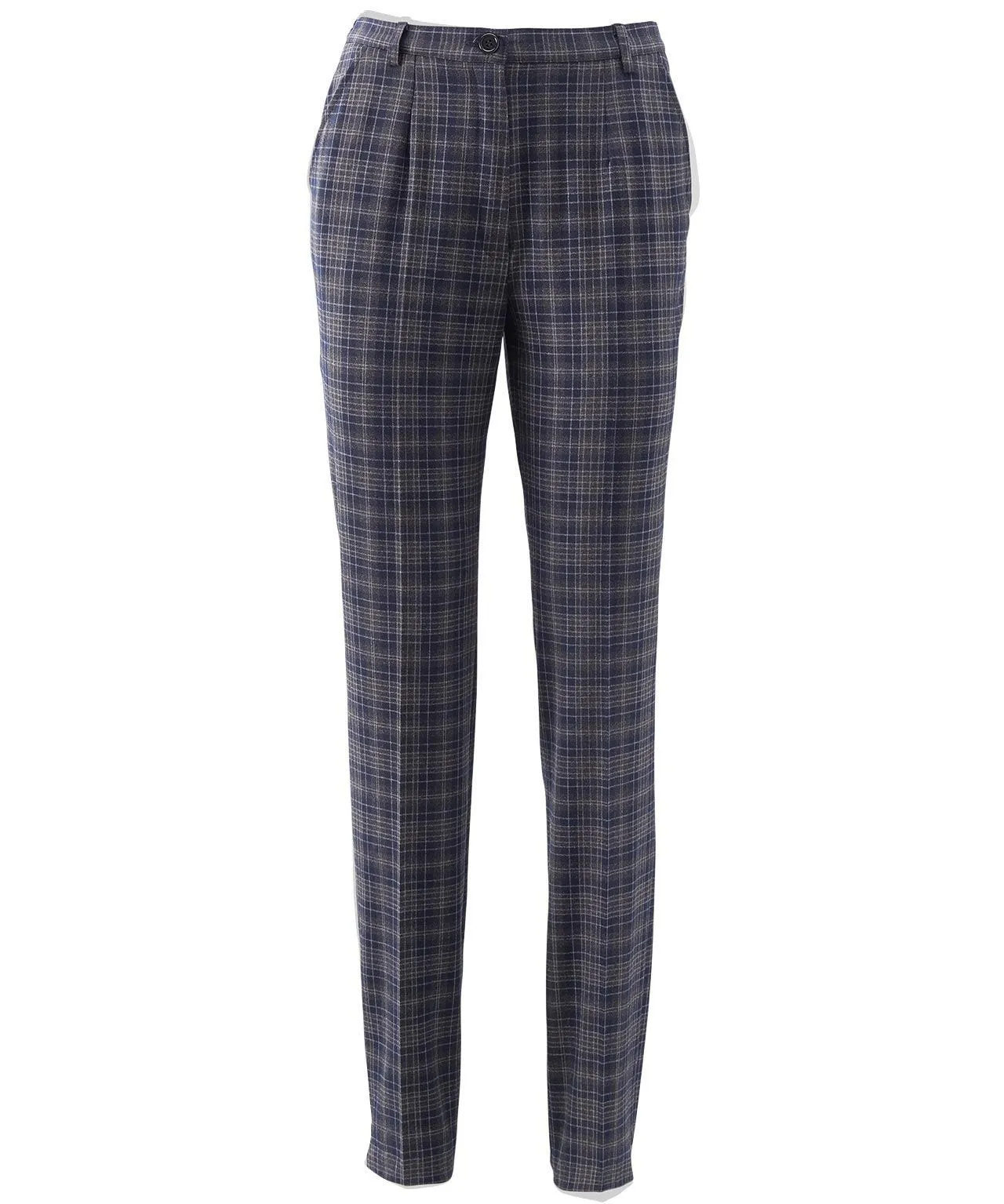 Tapered Wool Blend Trousers