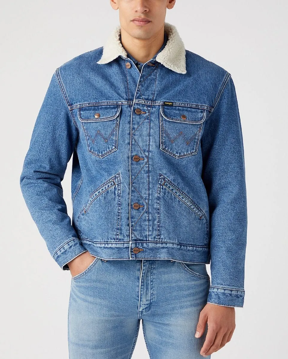 Wrangler 124MJ Sherpa Denim Jacket in Wranch